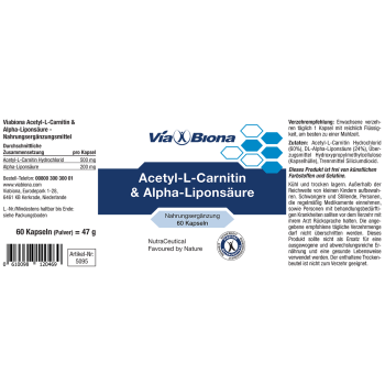 Acetyl-L-Carnitin & Alpha-Liponsäure