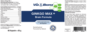 GINKGO MAX Brain Formula